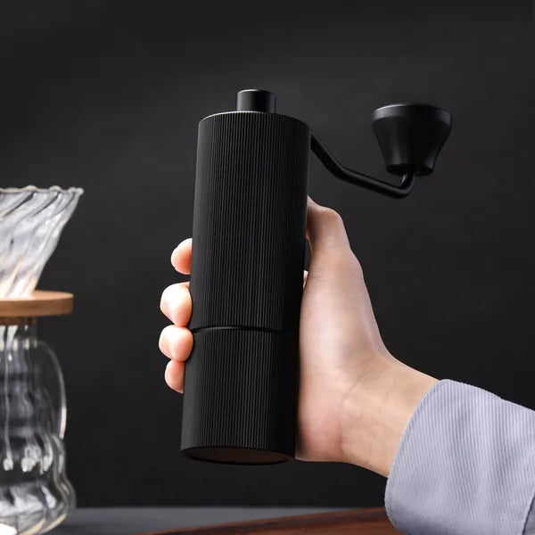 Aeelleea Portable Manual Coffee Grinder, 5.8in x 1.9in, Stainless Steel Conical Burr, Adjustable Grind, 25g for Espresso French Press Moka Pot