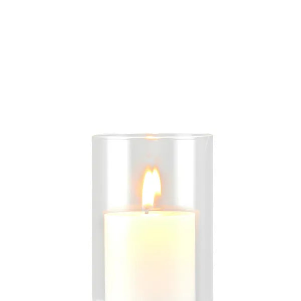 Aeelleea 24Pcs Pillar Candle & Glass Vase Set, Clear Cylindrical Hurricane Candle Holders, Tall Vases for Wedding Table Centerpiece, Thanksgiving Party Decor