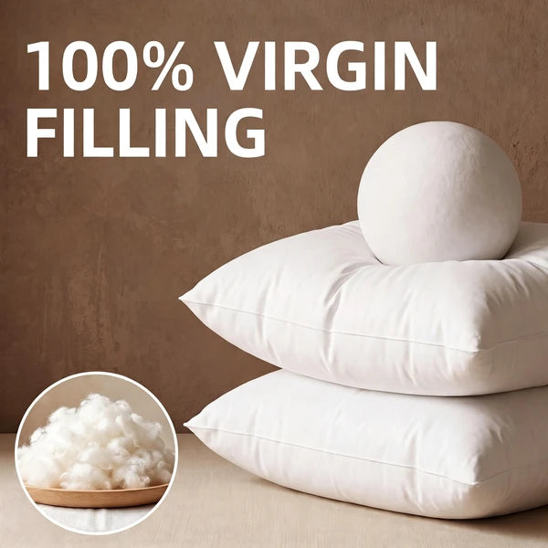 Aeelleea 18x18 Pillow Inserts Set of 4, White Square Throw Pillow Form, Water Resistant Indoor Outdoor Sofa Couch