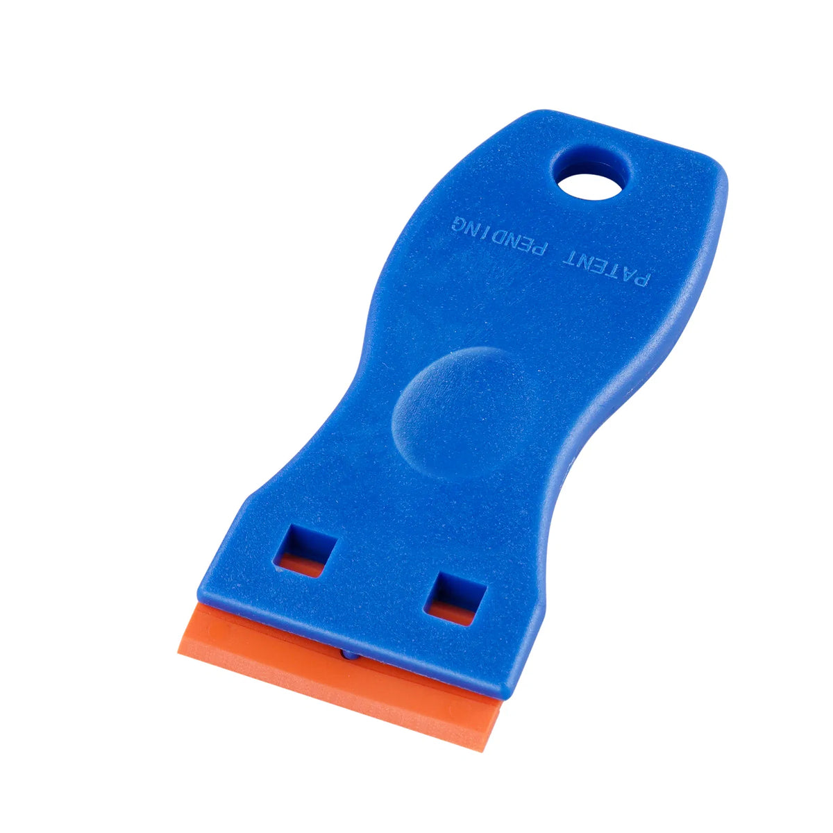 Non-Scratch Plastic Razor Blade Scraper 2-Pack with 120 Blades, Sticker and Label Remover for Glass, Car Windows, Blue