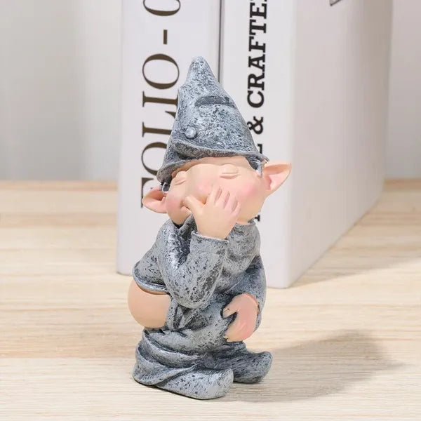 Pooping Naughty Gnome Miniature Statue, Funny Resin Dwarf Figurine, Home Garden Decor Ornament for Yard, Patio & Lawn Decoration