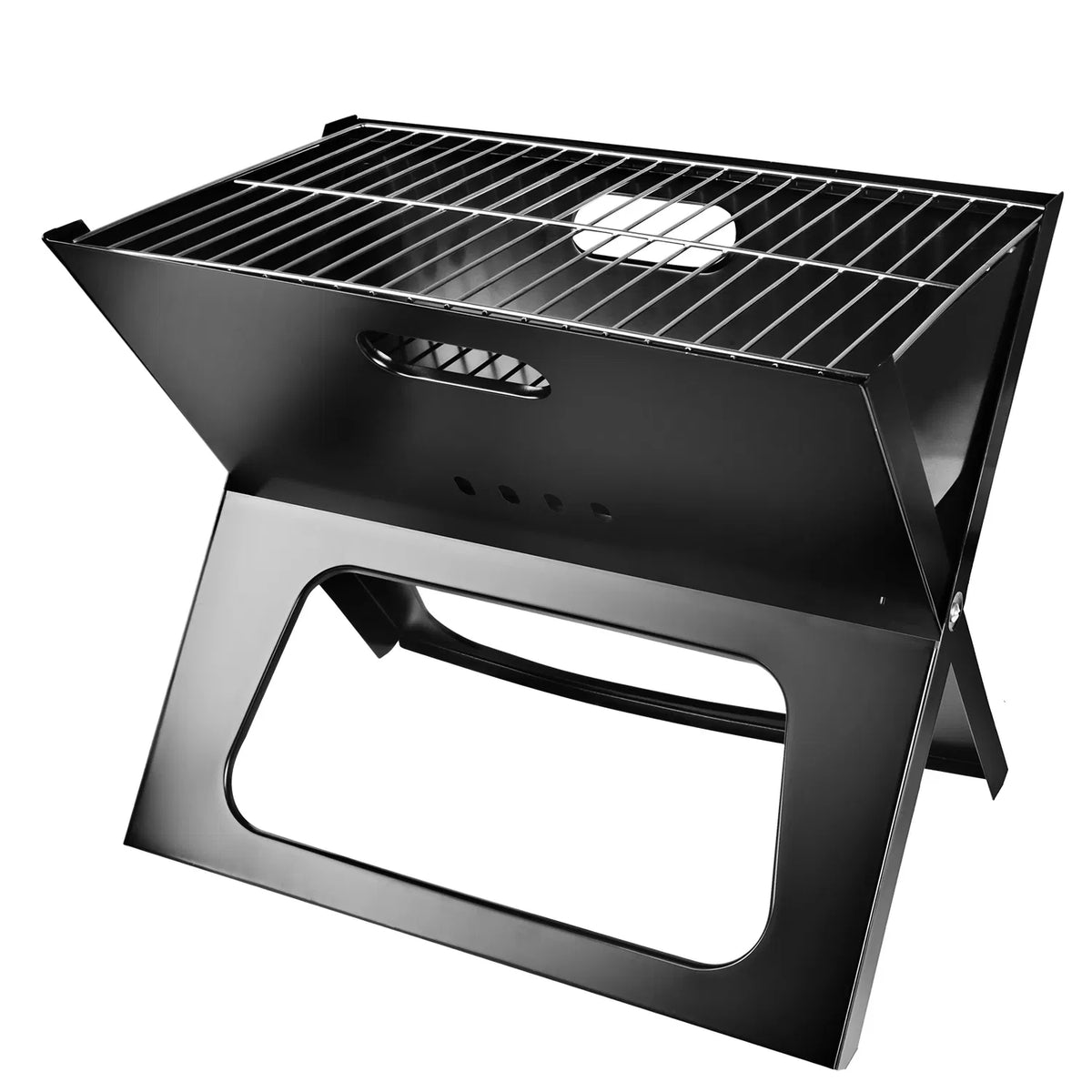 Portable Travel-Size Charcoal Grill, Foldable Tabletop BBQ for On-the-Go Grilling, Compact Collapsible Charcoal Grill for Camping, Tailgating & Backyard Cookouts