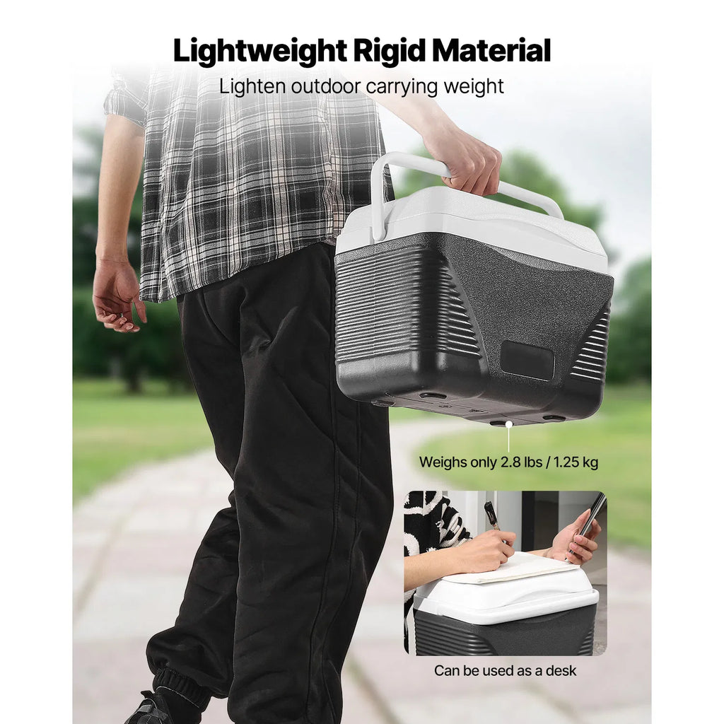 8.5 QT Portable Hard Cooler, Insulated Ice Chest with Large Handle, Lightweight Outdoor Cooler for Picnic, Camping, Fishing and Travel