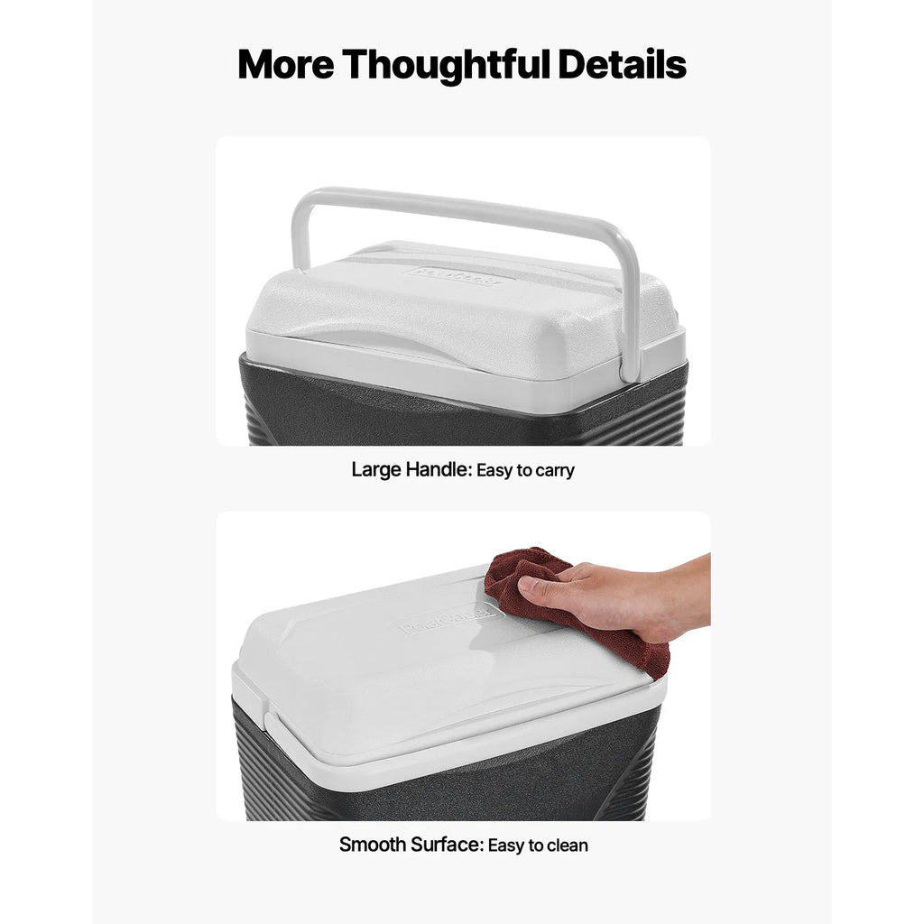 8.5 QT Portable Hard Cooler, Insulated Ice Chest with Large Handle, Lightweight Outdoor Cooler for Picnic, Camping, Fishing and Travel