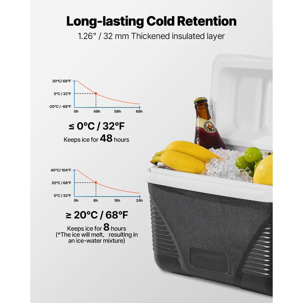 8.5 QT Portable Hard Cooler, Insulated Ice Chest with Large Handle, Lightweight Outdoor Cooler for Picnic, Camping, Fishing and Travel