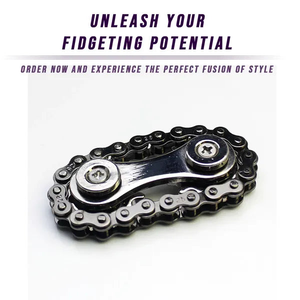 Bike Chain Gear Fidget Spinner Metal Hand Spinner Desk Toy for Stress Relief Focus and Finger Exercise
