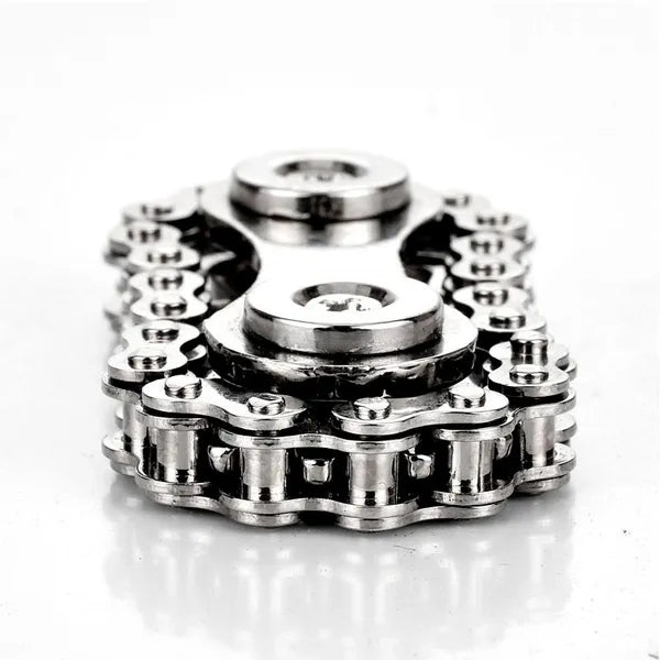 Bike Chain Gear Fidget Spinner Metal Hand Spinner Desk Toy for Stress Relief Focus and Finger Exercise