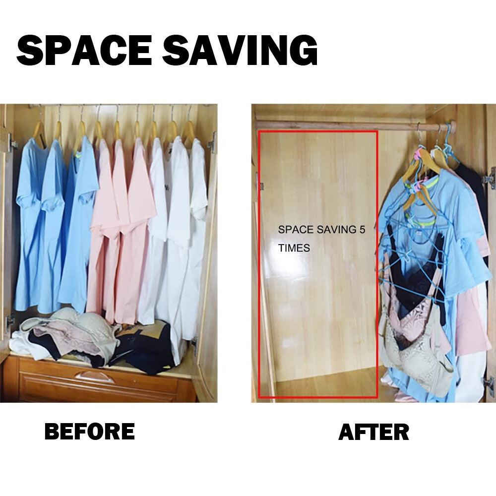 AEELLEEA-40 PCS Clothes Hanger Connector Hooks, Space-Saving Closet Hanger Organizer Clips for Dorm Home Wardrobe Storage