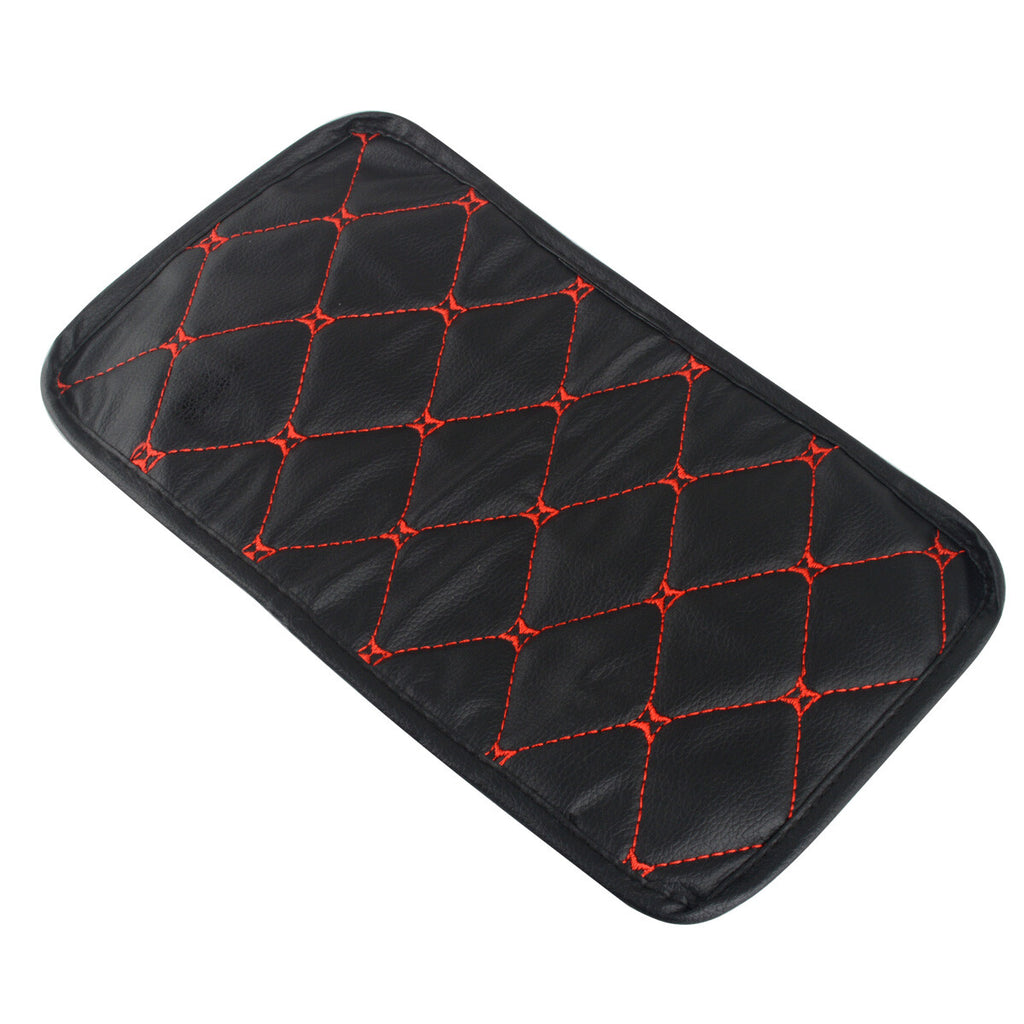AEELLEEA-Car Center Console Armrest Cover, Universal Faux Leather Armrest Pad, Waterproof Armrest Cushion Protector with Elastic Band for SUV Truck
