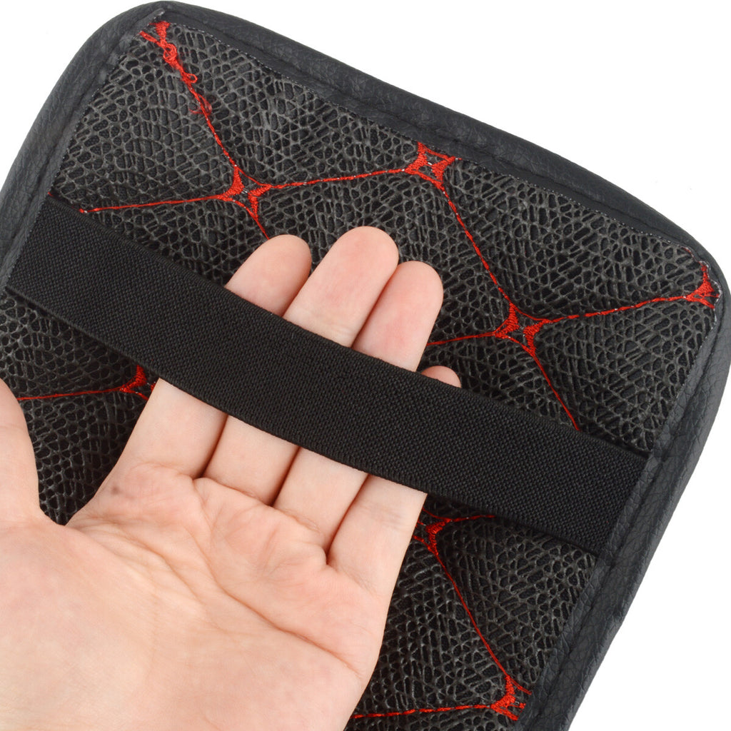 AEELLEEA-Car Center Console Armrest Cover, Universal Faux Leather Armrest Pad, Waterproof Armrest Cushion Protector with Elastic Band for SUV Truck