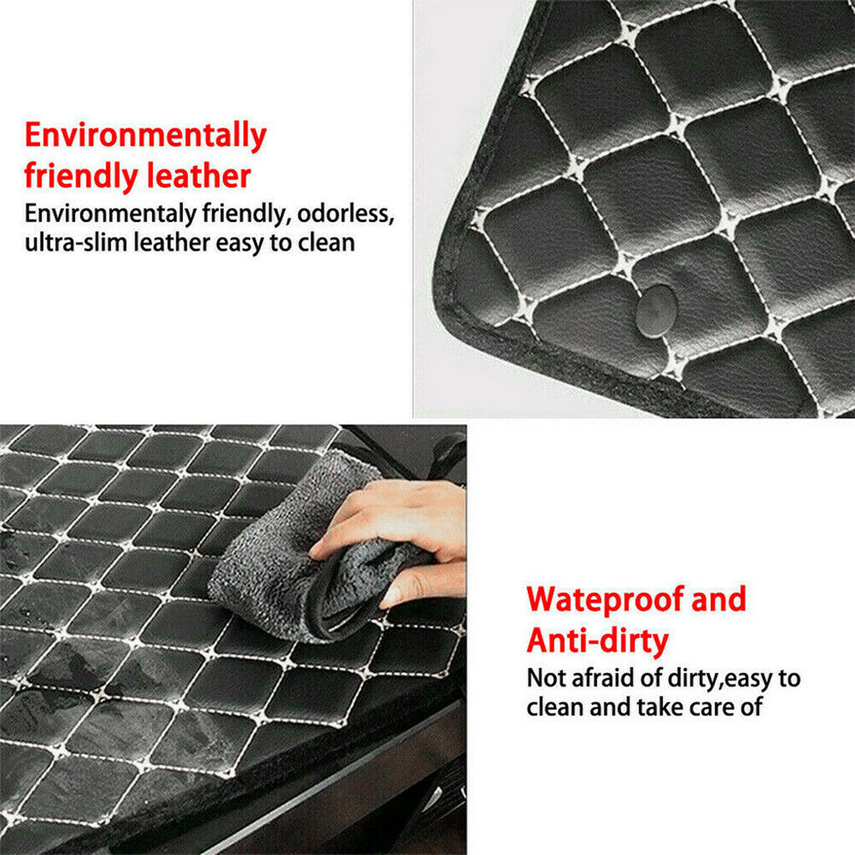 AEELLEEA-Car Center Console Armrest Cover, Universal Faux Leather Armrest Pad, Waterproof Armrest Cushion Protector with Elastic Band for SUV Truck