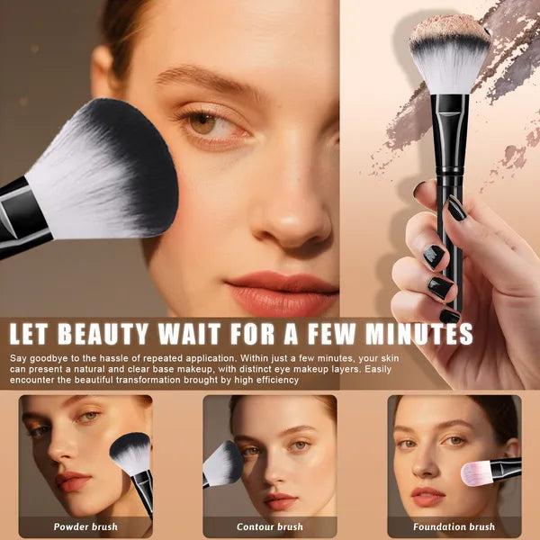 Aeelleea 25Pcs Professional Makeup Brush Set, Soft Synthetic Brushes for Foundation Powder Eyeshadow, Pink & Black Optional for Daily Makeup