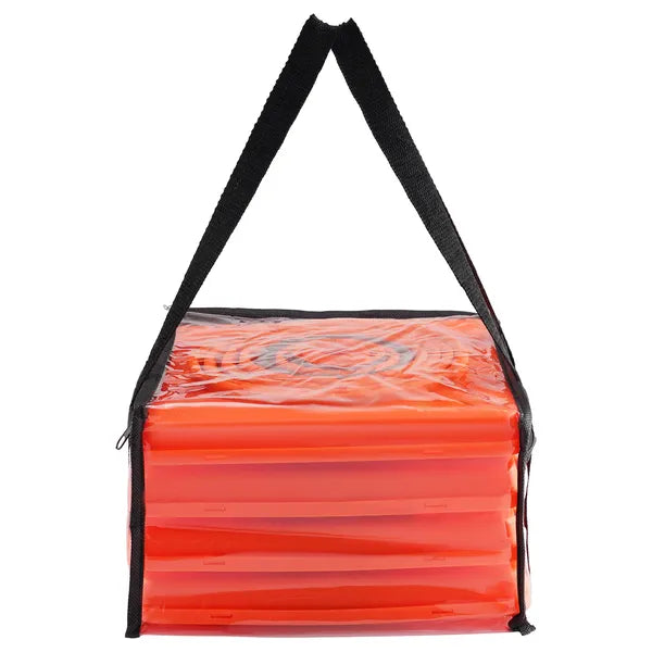 4-Pack 28" Collapsible Traffic Cones with Reflective Strips, Wide Base & Storage Bag, Orange Safety Cones