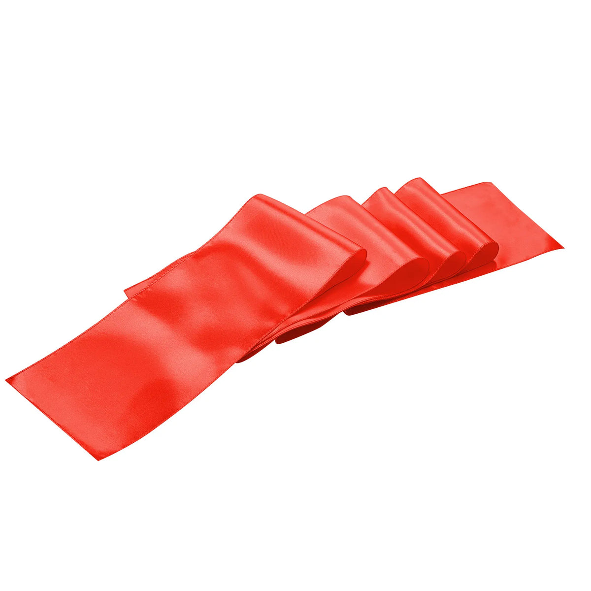 Satin Chair Sashes Bows 50 Pack, 7 x 108 Inch Red Chair Ribbon Ties Back Sash, Wedding Reception & Banquet Chair Decoration