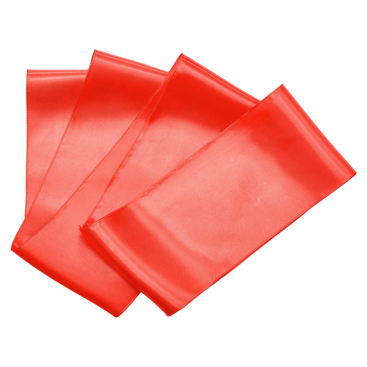 Satin Chair Sashes Bows 50 Pack, 7 x 108 Inch Red Chair Ribbon Ties Back Sash, Wedding Reception & Banquet Chair Decoration