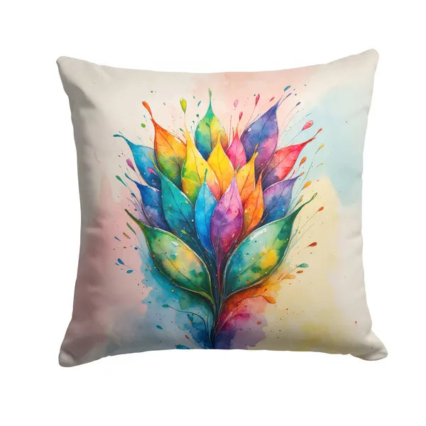 Aeelleea Seeds of Equality Pride Pillow 14x14 in Rainbow Cushion