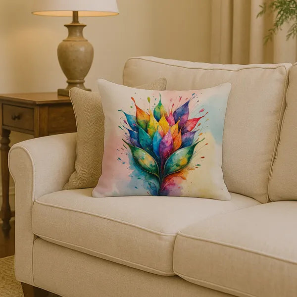 Aeelleea Seeds of Equality Pride Pillow 14x14 in Rainbow Cushion