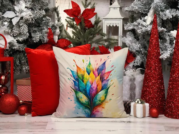 Aeelleea Seeds of Equality Pride Pillow 14x14 in Rainbow Cushion
