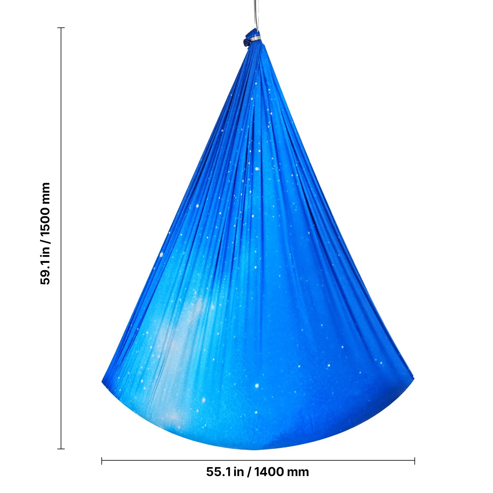 Kids Sensory Swing Hammock, Double Layer Stretch Fabric Hanging Chair with 360° Swivel, Indoor Outdoor Therapy Swing Holds up to 300 lbs