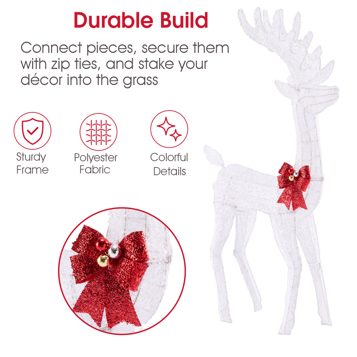 Aeellea Outdoor Christmas Deer Pulling Cart Courtyard Decoration Garden