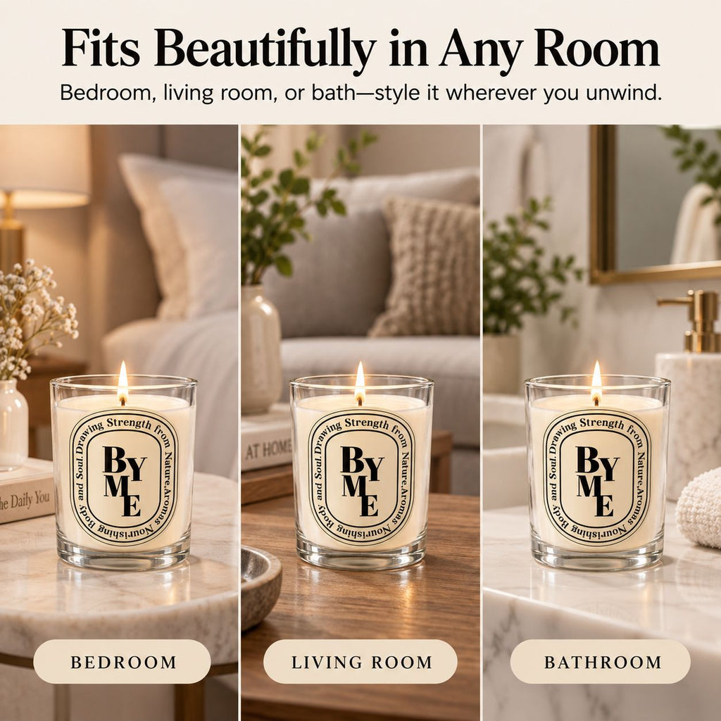 Aeelleea Crystal Clear Glass Aromatherapy Candle, Mood-Lifting Home Fragrance
