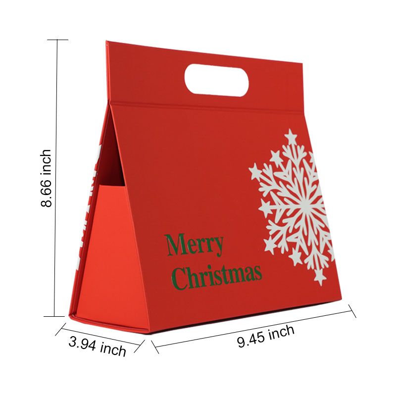 Aeellea Red Triangle Gift Bags 4-Pack – Small Party Present Packaging Paper Handbags