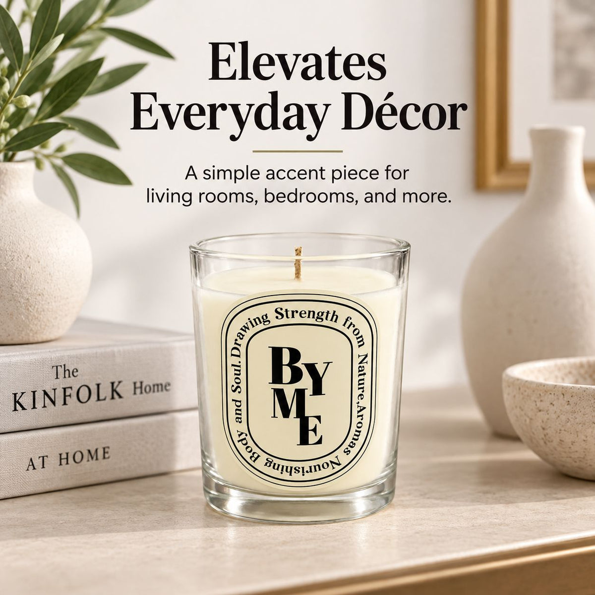 Aeelleea Crystal Clear Glass Aromatherapy Candle, Mood-Lifting Home Fragrance