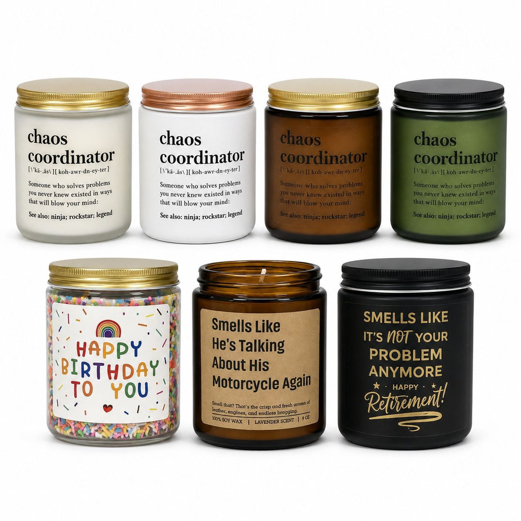 Aeellea Classic Scented Soy Jar Candle with Funny Quote – Long Lasting Aromatherapy Home Decor Gift