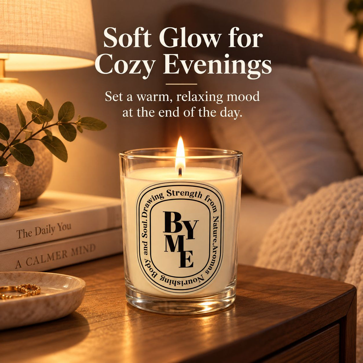 Aeelleea Crystal Clear Glass Aromatherapy Candle, Mood-Lifting Home Fragrance