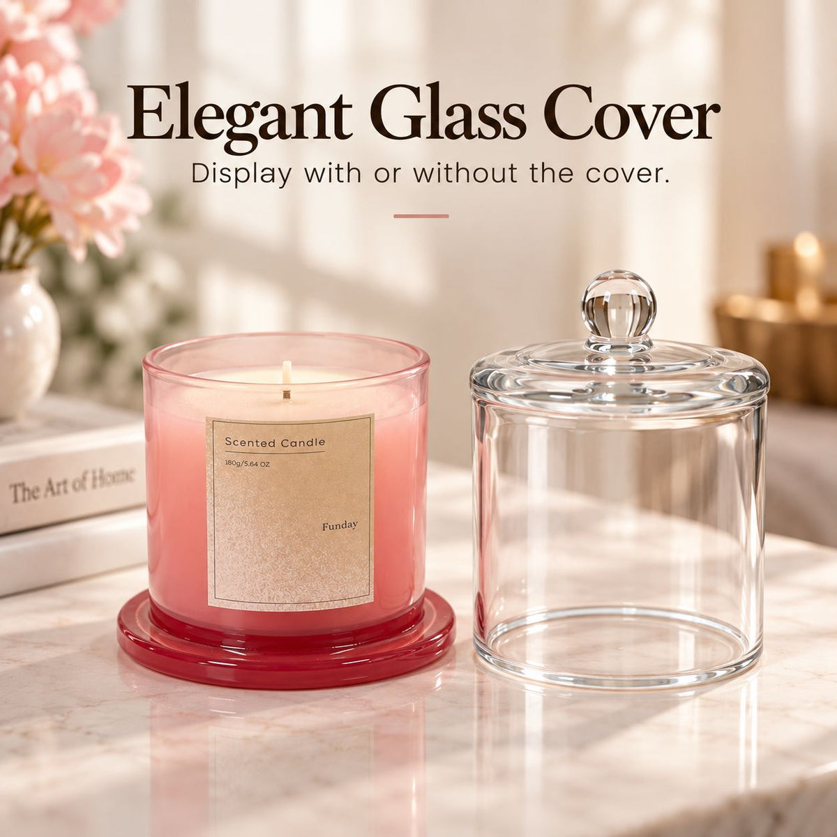 Aeelleea Luxury Golden Bell Jar Aromatherapy Candle, Home Spa and Elegant Gift