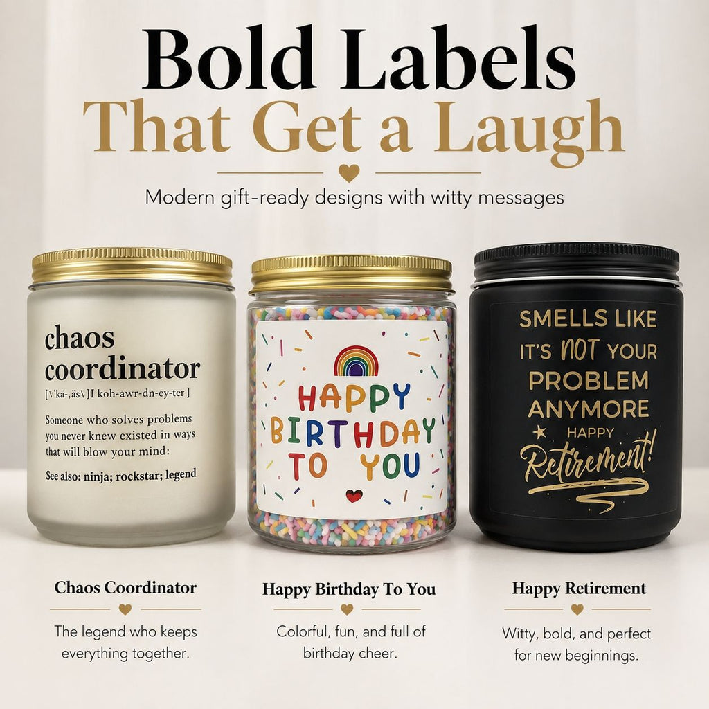 Aeellea Classic Scented Soy Jar Candle with Funny Quote – Long Lasting Aromatherapy Home Decor Gift