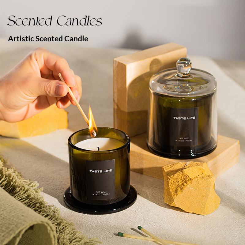 Aeelleea Luxury Golden Bell Jar Aromatherapy Candle, Home Spa and Elegant Gift