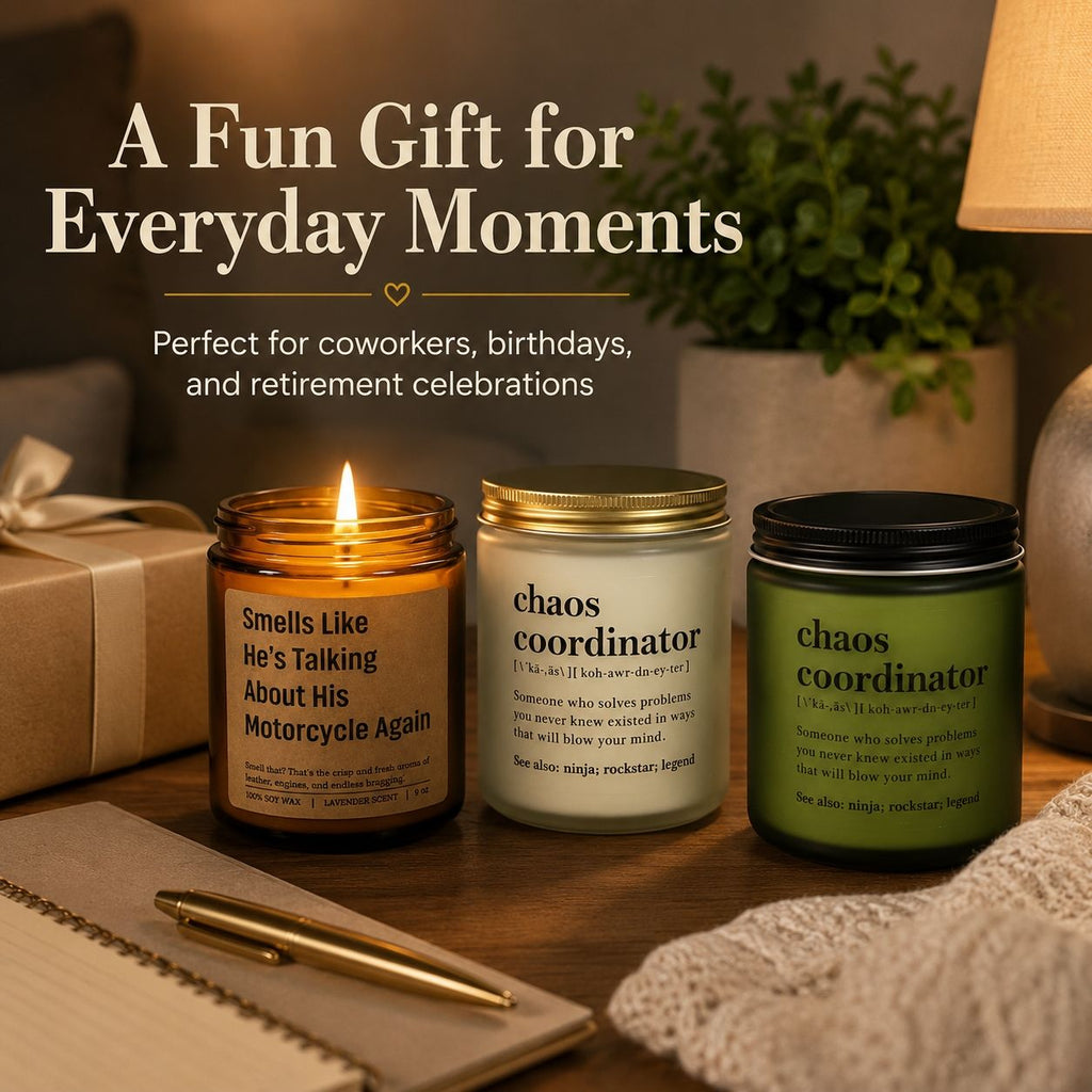 Aeellea Classic Scented Soy Jar Candle with Funny Quote – Long Lasting Aromatherapy Home Decor Gift