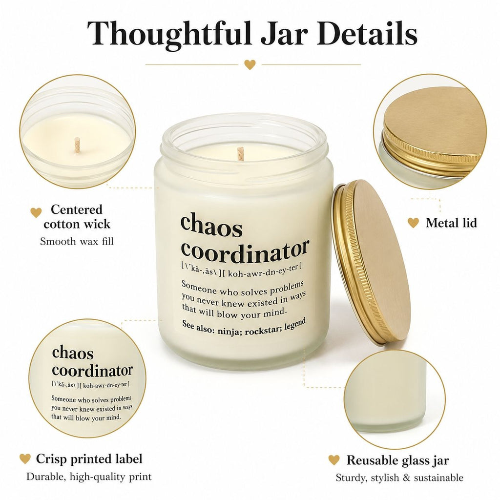 Aeellea Classic Scented Soy Jar Candle with Funny Quote – Long Lasting Aromatherapy Home Decor Gift