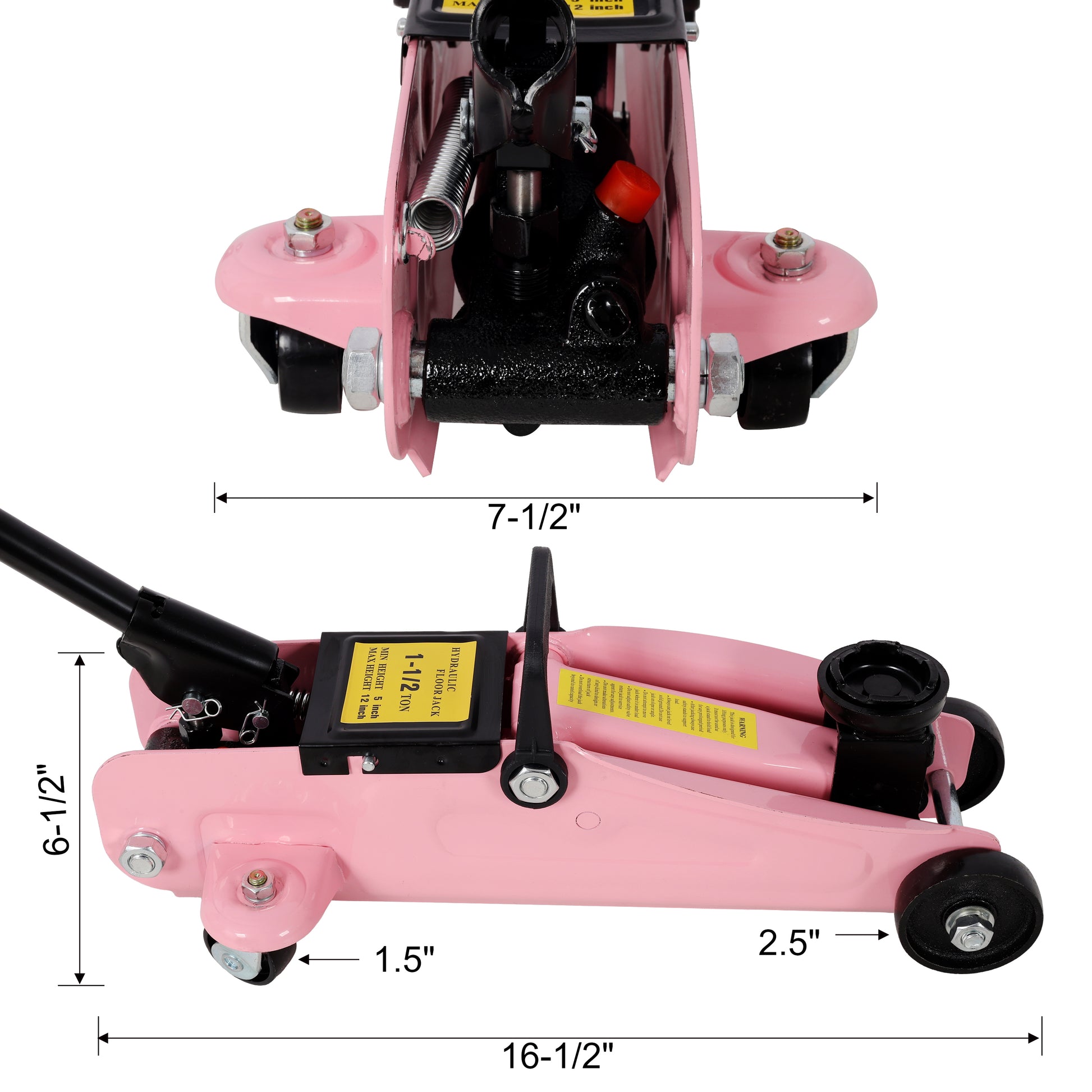 1.5 Ton Low Profile Floor Jack, Hydraulic Car Jack, Trailer Jack, Heavy Duty Steel Racing Jack, 3300lbs Lifting 5"-11.8