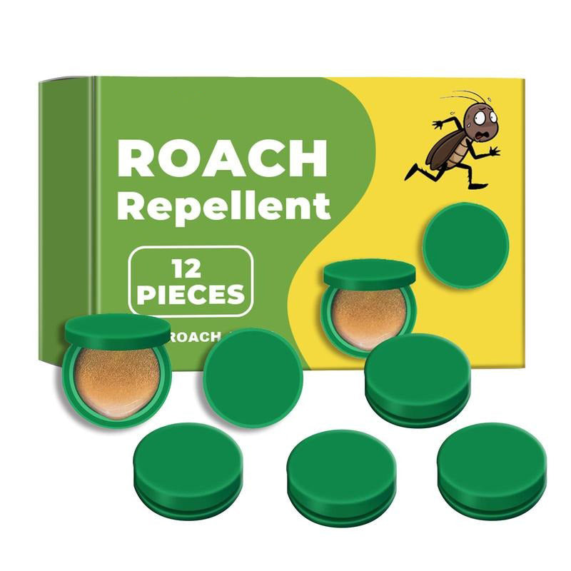 Cockroach Gel Bait Pest Control Kit, 12-Piece Roach Repellent and Exterminator Treatment for Indoor & Outdoor Use in Kitchens, Garages and Basements