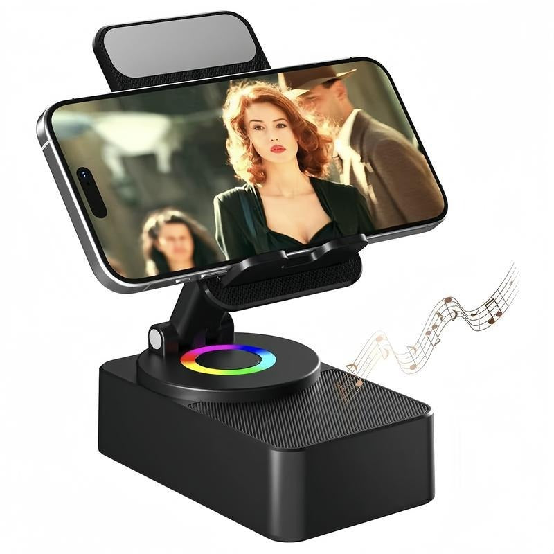 Cell Phone Stand with Sound Holder, Anti-Slip Base, Desktop Phone Holder for iPhone, iPad & Android, Home Office & Outdoor Use