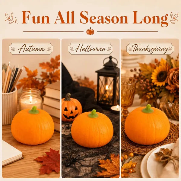 AEELLEEA Pumpkin Squishy Stress Relief Toy, Slow Rebound Squeeze Fidget Toy, Palm Size Fall Pumpkin Decor for Halloween Thanksgiving Autumn Party Gift