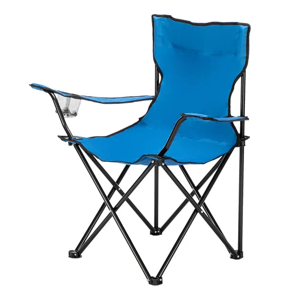 Portable Folding Camping Chair 31.5×19.7×19.7in, 600D Oxford Steel Frame, 230lbs Load, Outdoor Beach Fishing Chair with Carry Bag