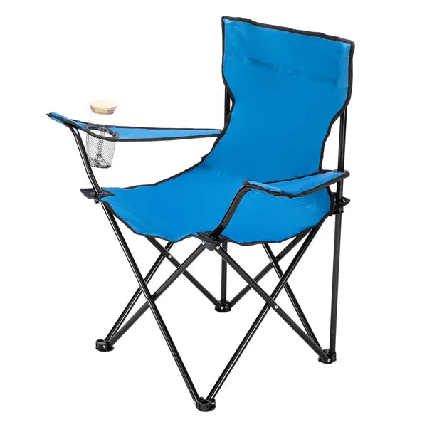 Portable Folding Camping Chair 31.5×19.7×19.7in, 600D Oxford Steel Frame, 230lbs Load, Outdoor Beach Fishing Chair with Carry Bag