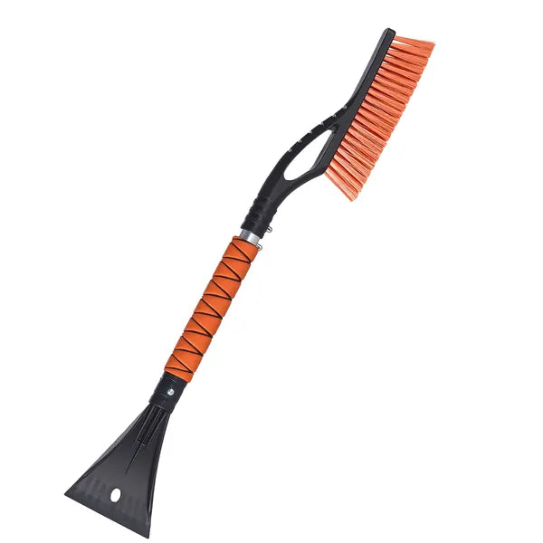 Aeelleea 27 Inch Detachable Car Snow Brush & Ice Scraper, Aluminum Pole, Foam Grip, Scratch Resistant Bristles for Car Truck SUV RV Windshield