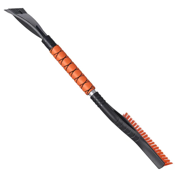 Aeelleea 27 Inch Detachable Car Snow Brush & Ice Scraper, Aluminum Pole, Foam Grip, Scratch Resistant Bristles for Car Truck SUV RV Windshield