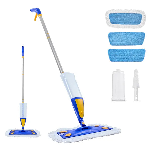 Spray Mop with 3 Washable Pads, 27oz Refillable Water Tank, Wet & Dry Floor Mop for Tile, Vinyl & Wood, Home & Commercial Use