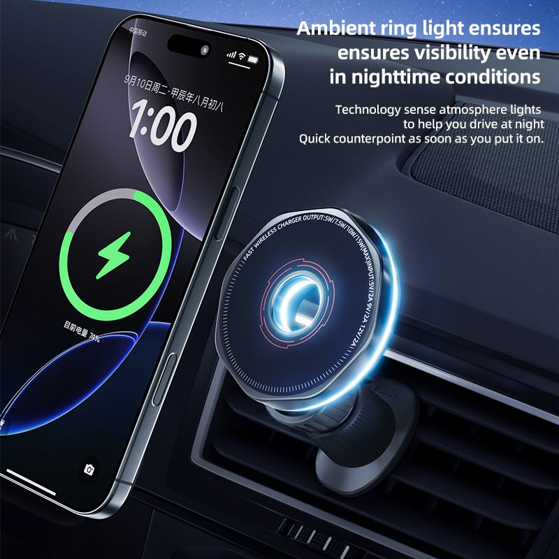 AEELLEEA-Magnetic Phone Holder, Octagonal Magnetic Mount Stand, Universal Cell Phone Bracket for Car Office Bedroom, Compatible with Smartphones