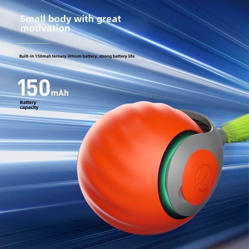 AEELLEEA-Automatic Rolling Pet Toy Ball, Interactive Cat Play Ball, TPR Bite Resistant Toy for Cats Small Dogs
