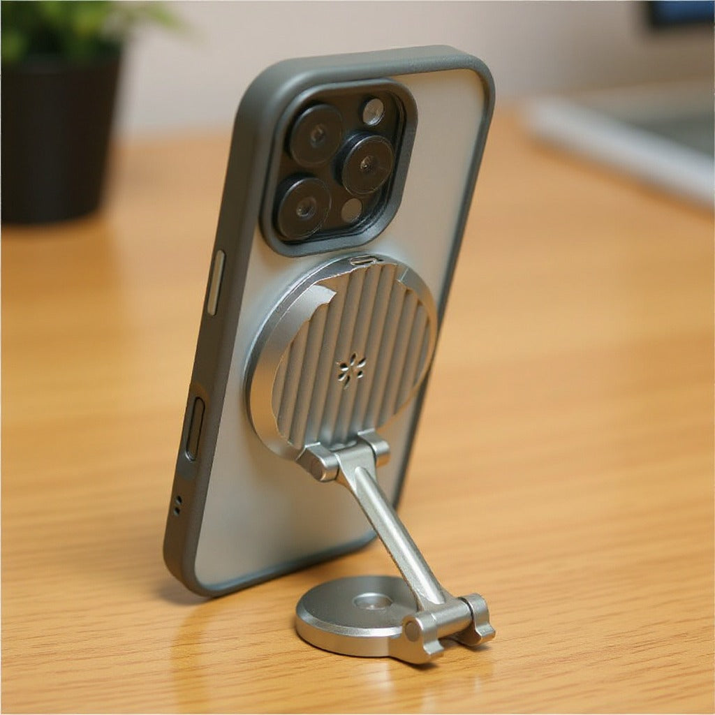AEELLEEA-Magnetic Rotating Ring Stand Phone Case for iPhone 15 Pro Matte Anti-Scratch Protective Cover