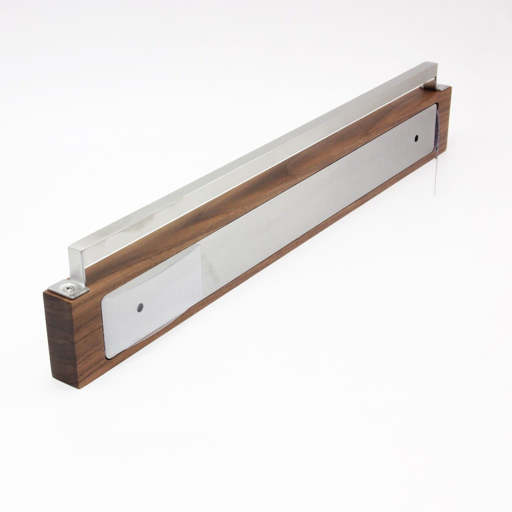 AEELLEEA-Wooden Magnetic Knife Strip, Wall Mount Knife Holder with 4 Hooks, Kitchen Storage Rack for Cutlery & Utensils, Space Saving Organizer