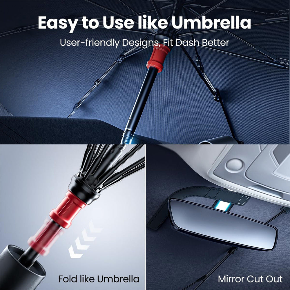 AEELLEEA-Car Windshield Sun Shade, Foldable Auto Sun Visor, UV Protection Heat Insulation Sun Shield for Most Vehicles