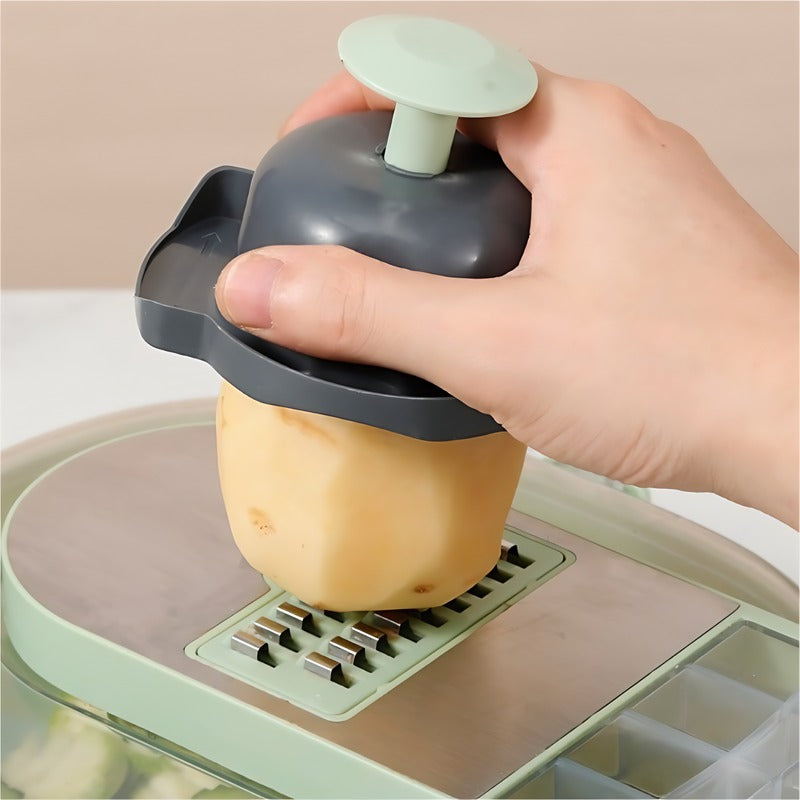 AEELLEEA-Multifunctional Vegetable Slicer, 20Pcs Manual Food Grater, Handheld Veggie Cutter for Potato Onion Carrot, Kitchen Prep Tool
