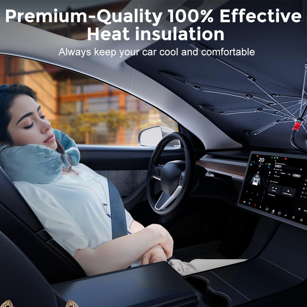 AEELLEEA-Car Windshield Sun Shade, Foldable Auto Sun Visor, UV Protection Heat Insulation Sun Shield for Most Vehicles